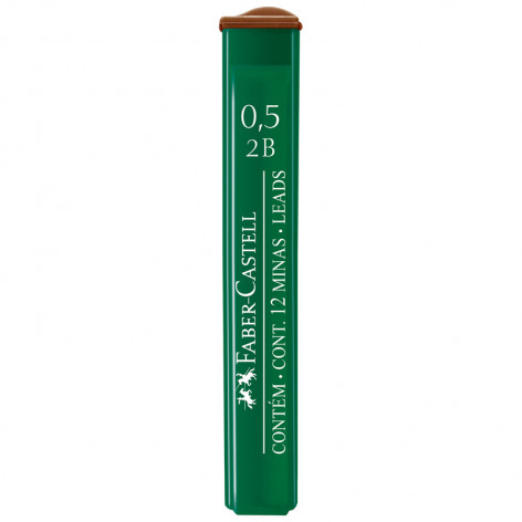 Грифели для механических карандашей Faber-Castell "Polymer", 12шт., 0,5мм, 2B Грифели для механических карандашей Faber-Castell "Polymer", 12шт., 0,5мм, 2B