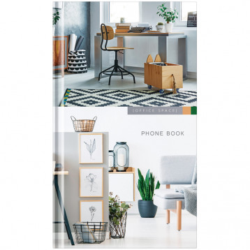 Телефонная книга А5, 80л., 7БЦ, OfficeSpace "Офис. Own style", выборочный уф-лак, с высечкой
