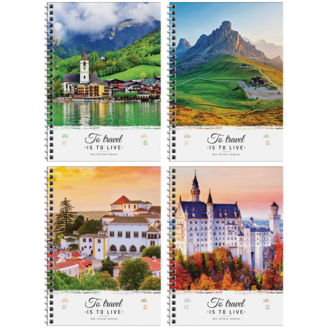 Тетрадь 120л., А5, клетка на гребне ArtSpace "Путешествия. To travel is to live", гл. лам., тв.обл. Тетрадь 120л., А5, клетка на гребне ArtSpace "Путешествия. To travel is to live", гл. лам., тв.обл.