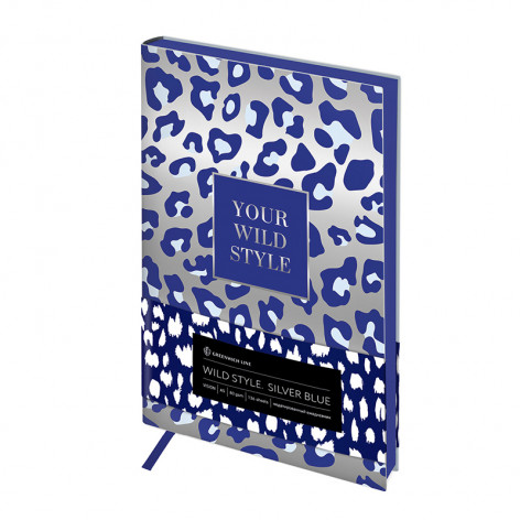 Ежедневник недат. А5, 136л, кожзам, Greenwich Line "Vision. Wild style. Silver blue", тон. блок, цв. Ежедневник недат. А5, 136л, кожзам, Greenwich Line "Vision. Wild style. Silver blue", тон. блок, цв.
