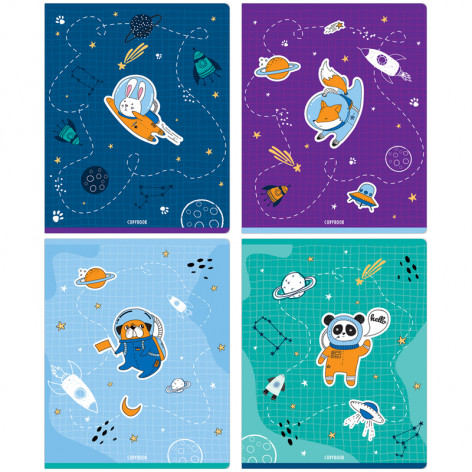 Тетрадь 48л., А5, клетка MESHU "Space adventure", ТВИН-лак Тетрадь 48л., А5, клетка MESHU "Space adventure", ТВИН-лак