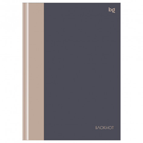 Бизнес-блокнот А5, 80л., евроформат, BG "Моноколор. Двойной", soft-touch ламинация