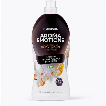 Кондиционер для белья SYNERGETIC «AROMA EMOTIONS» Tobacco Vanille, 1,8 л