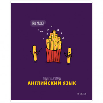 Тетрадь предметная 48л. ArtSpace "Маленькие детали" - Английский язык, ТВИН-лак