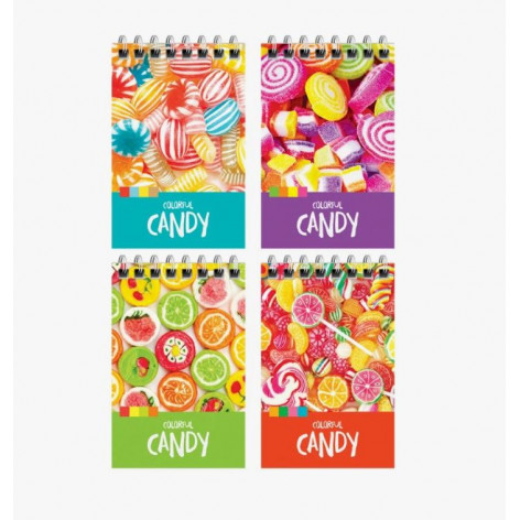 Блокнот ArtSpace Леденцы. Colorful candy А7, 40 листов, на гребне