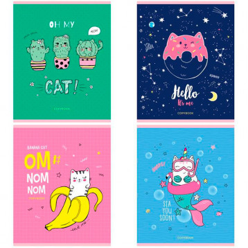 Тетрадь 48 л. клетка ArtSpace Рисунки. Trendy meow