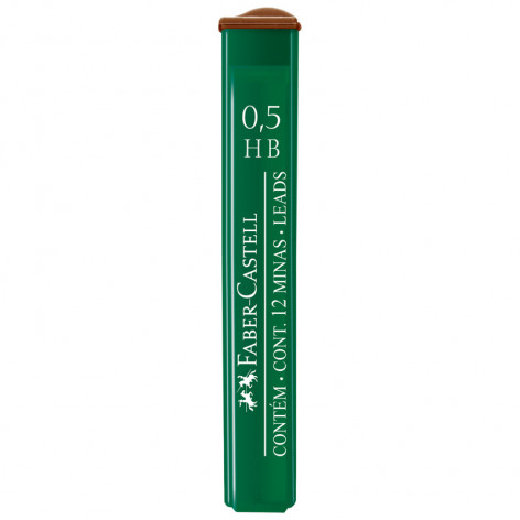 Грифели для механических карандашей Faber-Castell "Polymer", 12шт., 0,5мм, HB