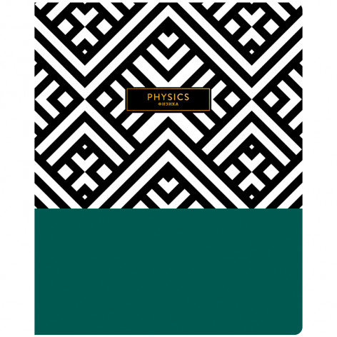 Тетрадь предметная 48л. GreenwichLine "Trendy graphic" - Физика, "софт-тач", тиснение, 70г/м²
