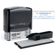 Штамп самонаборный Ideal, 5стр., 1 касса, пластик, 58*22мм