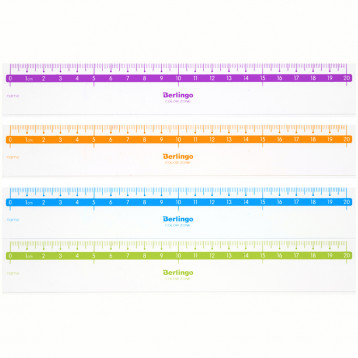 Линейка 20см Berlingo "Color", пластиковая, прозрачная