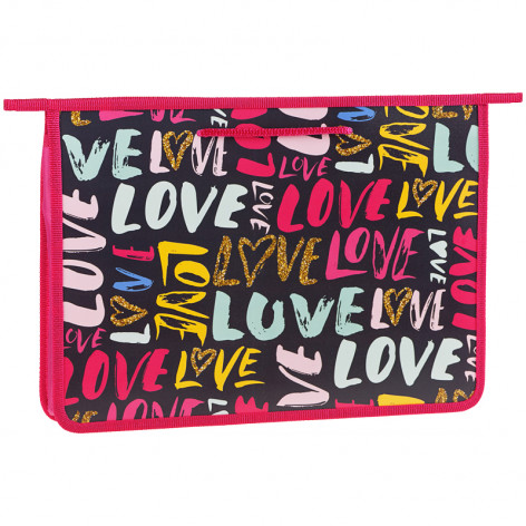 Папка с ручками А4, ArtSpace "Love", печать на пластике