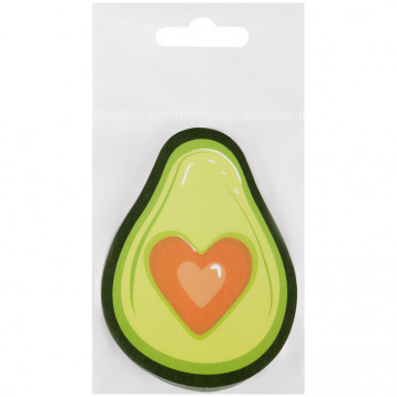 Самоклеящийся блок фигурный MESHU "Avocado", 50л., европодвес