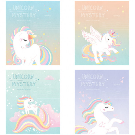 Тетрадь 12л., клетка ArtSpace "Рисунки. Unicorn mystery"