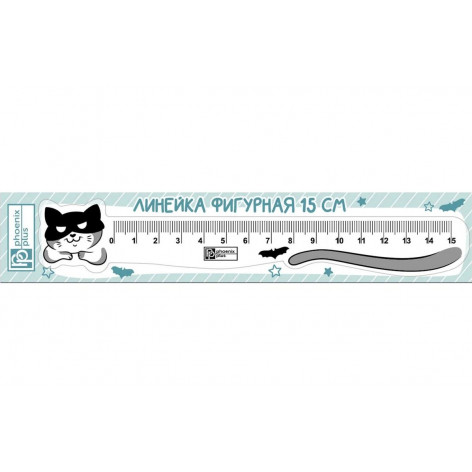 Линейка 15 см, "Кот" Линейка 15 см, "Кот"