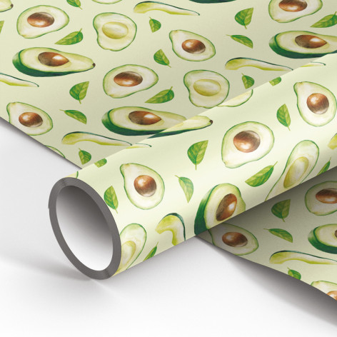 Упаковочная бумага глянц. 70*100см, MESHU "Avocado", 80г/м2 Упаковочная бумага глянц. 70*100см, MESHU "Avocado", 80г/м2