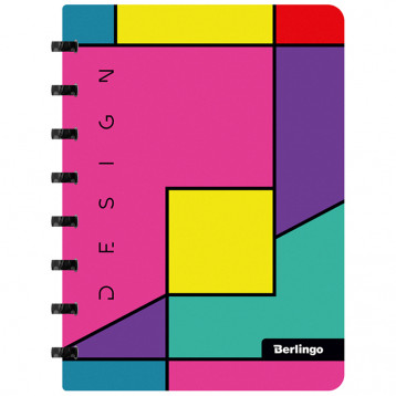 Бизнес-тетрадь А5+, 80л., Berlingo "Color Block", клетка, на кольцах, с возм. замены блока, 80г/м2, 