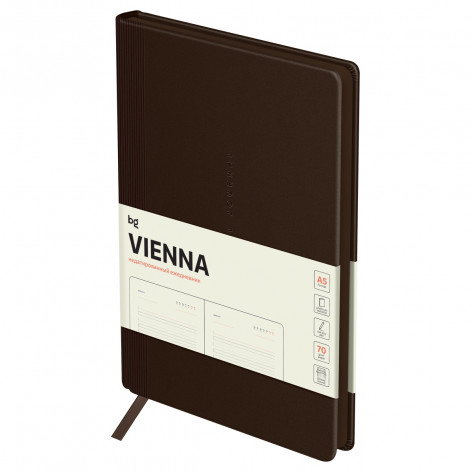 Ежедневник недатированный, А5, 136л., кожзам, BG "Vienna. Dark brown", темно-коричневый Ежедневник недатированный, А5, 136л., кожзам, BG "Vienna. Dark brown", темно-коричневый
