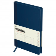 Ежедневник недатированный, А5, 136л., мягкий переплет, кожзам, BG "Vienna. Dark blue", темно-синий