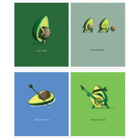 Тетрадь 48л., А5, клетка MESHU "Avocadreams", матовая ламинация, выборочный УФ-лак Тетрадь 48л., А5, клетка MESHU "Avocadreams", матовая ламинация, выборочный УФ-лак