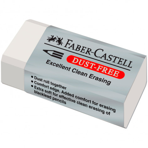 Ластик Faber-Castell "Dust Free", прямоугольный, картонный футляр, 41*18,5*11,5мм Ластик Faber-Castell "Dust Free", прямоугольный, картонный футляр, 41*18,5*11,5мм
