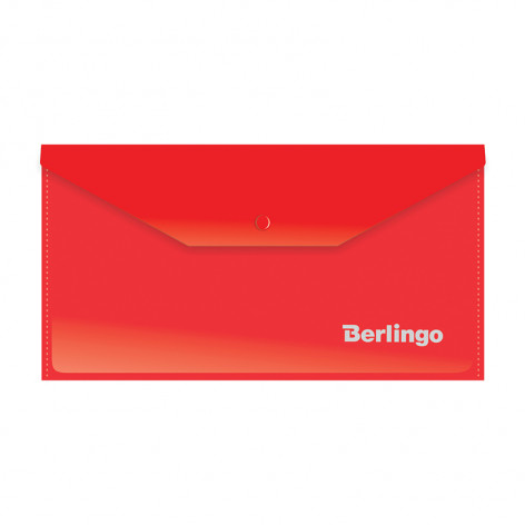 Папка-конверт на кнопке Berlingo, С6, 180мкм, красная Папка-конверт на кнопке Berlingo, С6, 180мкм, красная
